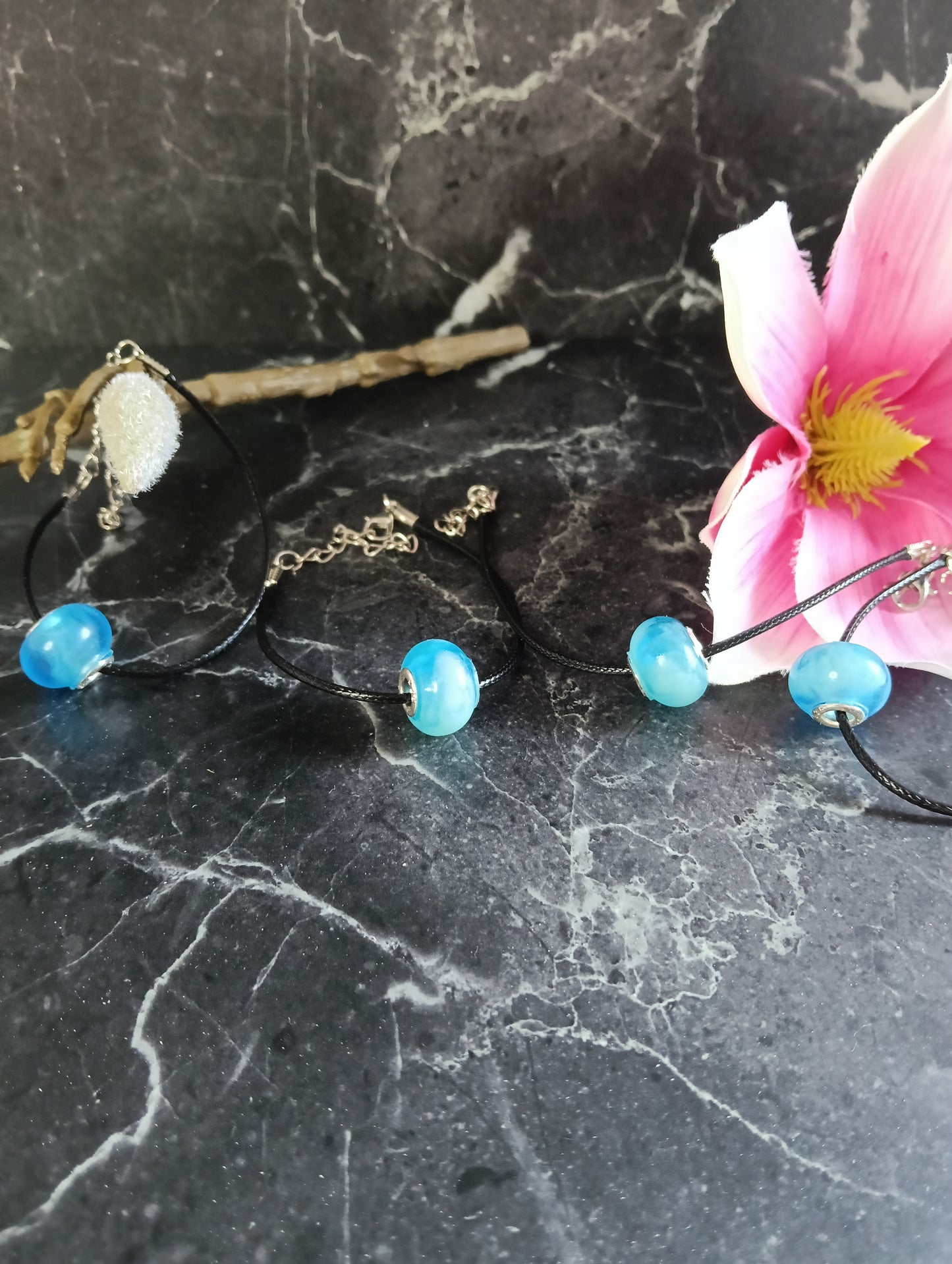 Charms "Perle" mit Nylon-Armkette