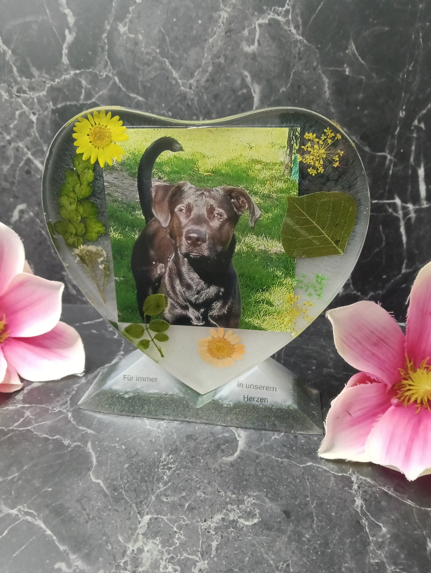 Erinnerungsherz mit Sockel