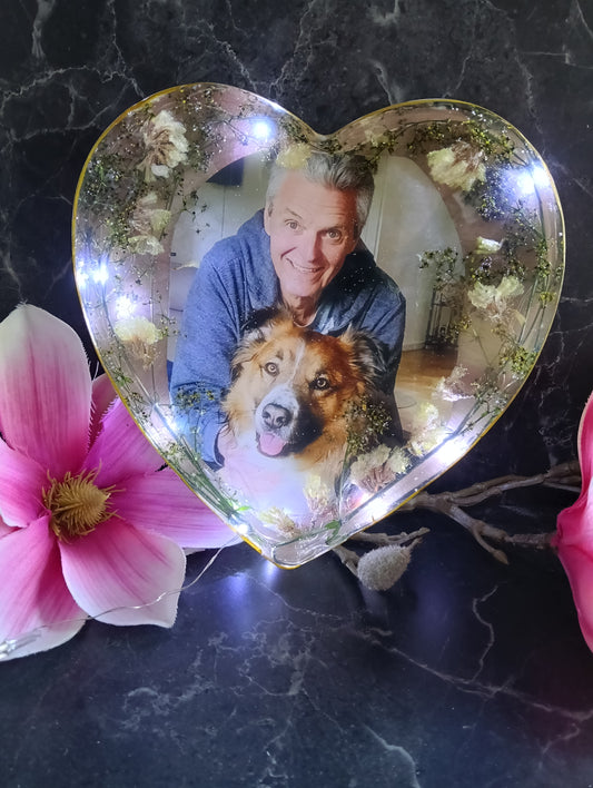 Erinnerungsherz mit Wandhalterung